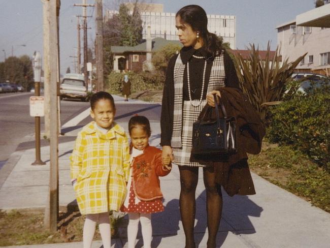 Kamala Harris with her mother and sister, Maya. Picture: Supplied