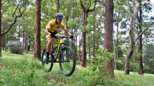 CHAMPION RIDER: At just 13 years, Hayley Oakes took out the National MTB series U15 event at Nerang in Queensland, beating some of the times in the women's U17 event. Picture: Alison Paterson