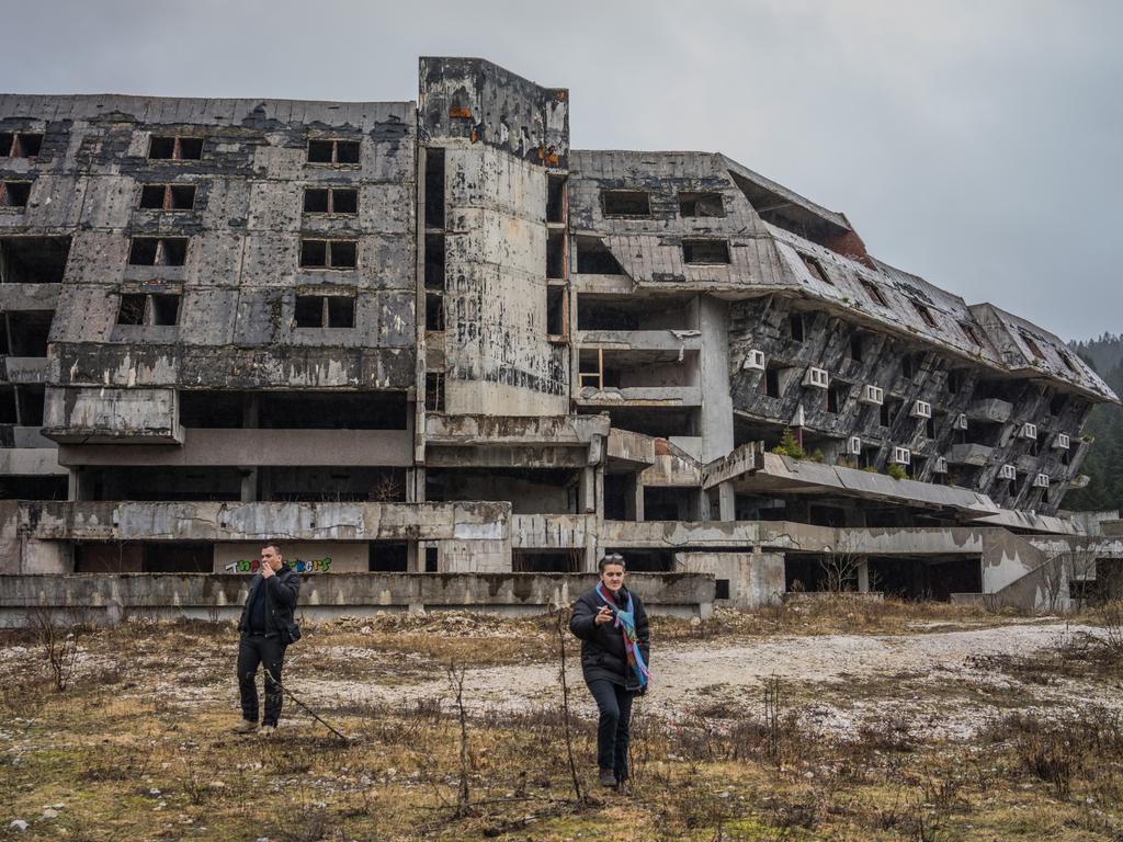 A hotel used as a prison and place of execution for Bosnian Muslims. Picture: Giles Clarke/Getty Images