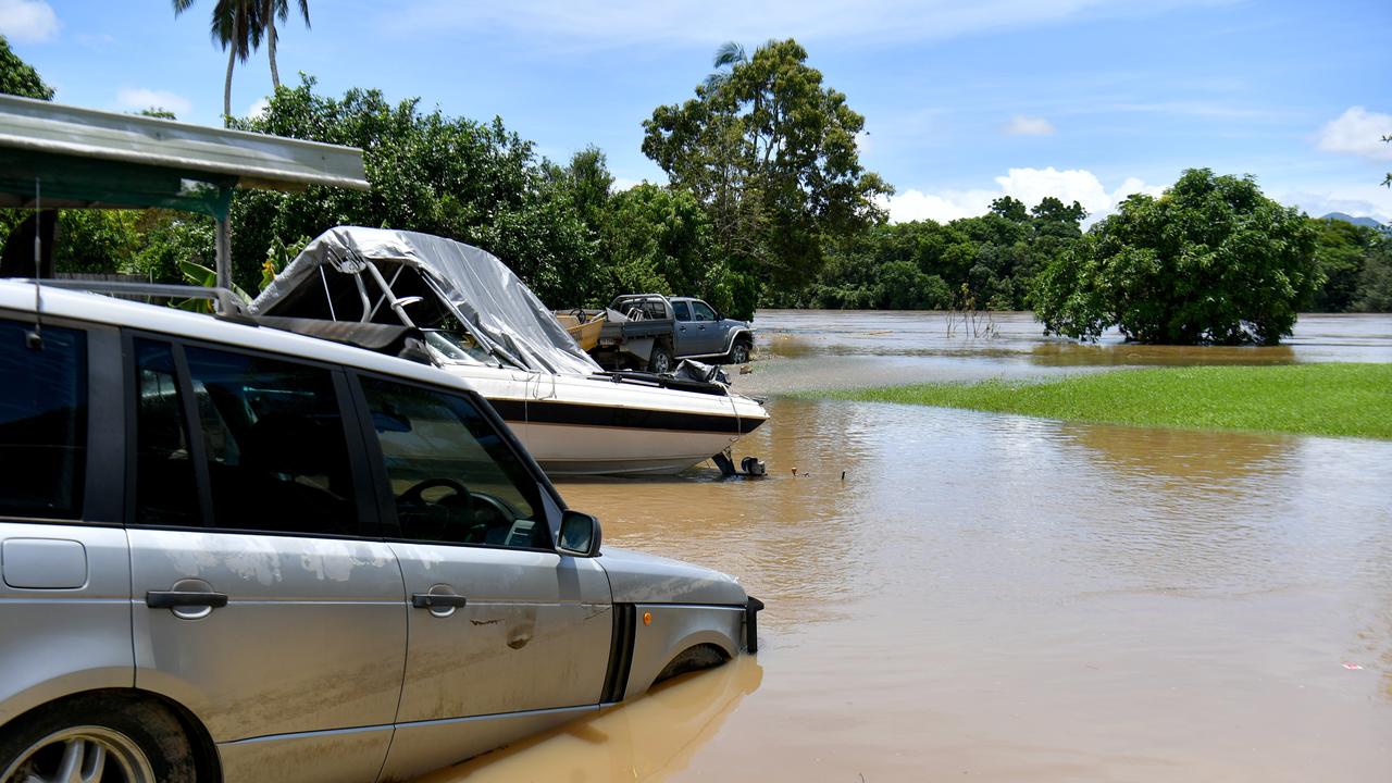 Wednesday February 13. Heavy rain causes flooding in North Queensland. Clean up after flooding in Ingham. Backyard of home in Cordelia next to Herbert River. Picture: Evan Morgan