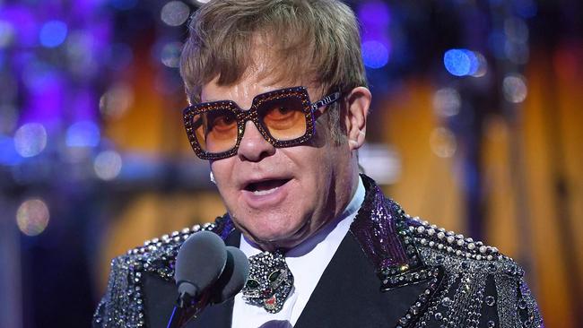 Elton John is a great friend of the royals — but hasn’t received an invite to Prince Harry’s wedding yet. Picture: Angela Weiss/AFP