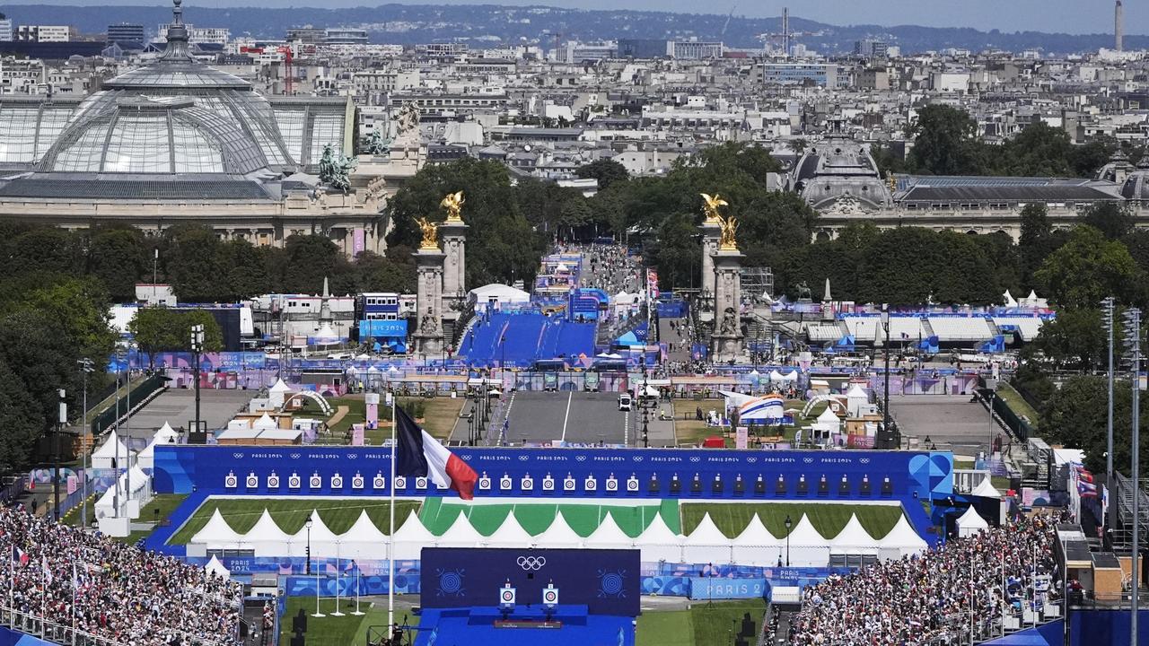 The Paris archery venue at Hotel Des Invalides. Picture: Getty Images