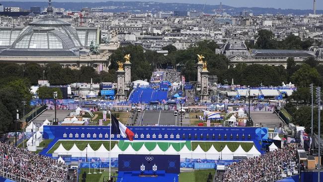 The Paris archery venue at Hotel Des Invalides. Picture: Getty Images