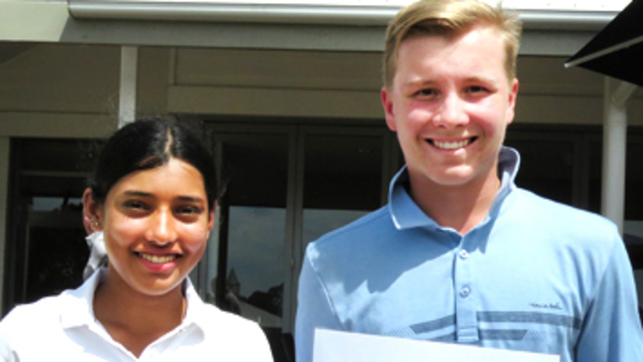 Shyla Singh and Kai Komulainen after taking the Ian Baker-Finch Junior Classic.