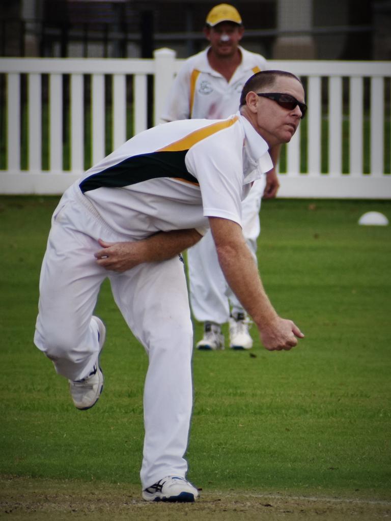 GDSC Easts-Westlawn Crown Hotel off spinner Chris Brophy took 2 for 32 off 18 overs in the CRCA GDSC Premier League preliminary final against Ulmarra Hotel Tucabia Copmanhurst at Ellem Oval on Saturday, 20th March, 2021.