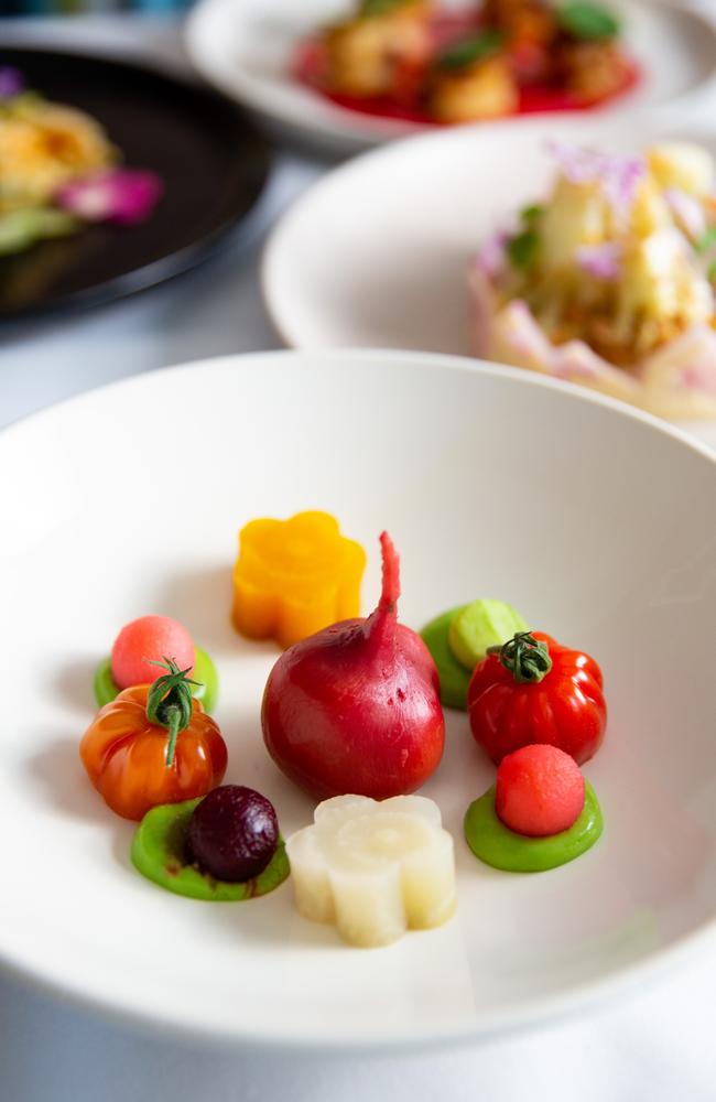 'Ugly, delicious' vegetables turned into something special by Coya chef Ashraf Saleh. Picture: Paolo Vasquez