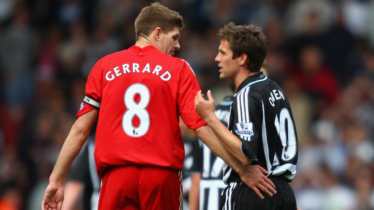Steven Gerrard and Michael Owen were teammates for much of their careers.