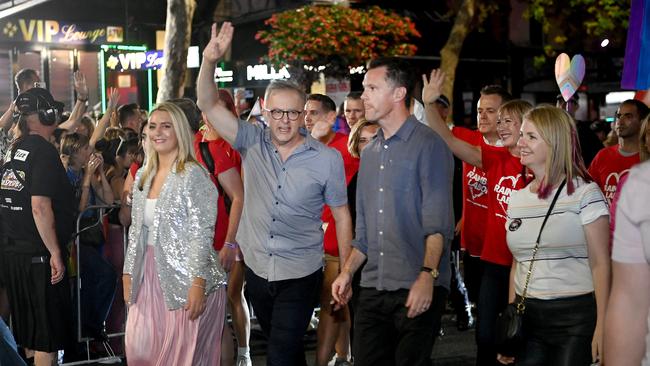 Prime Minister Anthony Albanese, seen here at the 2023 Mardi Gras, was keen to avoid a fight over asking people about their sexuality in the census. Picture: NCA NewsWire / Jeremy Piper