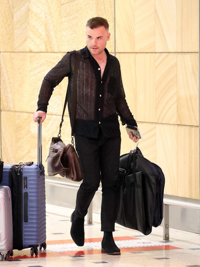 Mr Auerbach was photographed at Sydney Airport. Picture: Matrix