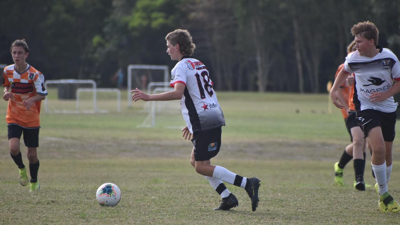 Matthew Vella in the Whitsundays and Magpies under-15/16s clash at the Mackay football fields, August 21, 2021. Picture: Matthew Forrest