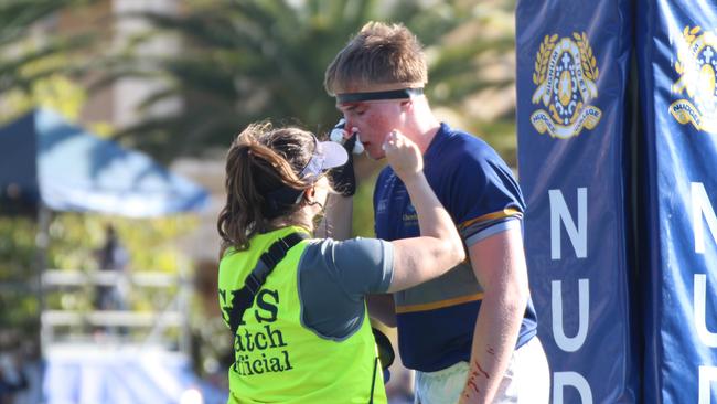 GPS rugby action between Churchie and Nudgee