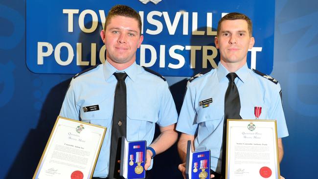 Constable Adam See and Senior Constable Anthony Poole have received a Commendation for Brave Conduct. Picture: Caitlan Charles.