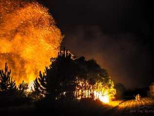 Big bushfire at Coolum, big shout the fire fighters keeping us safe. Picture: MIKE-TURGOOSE