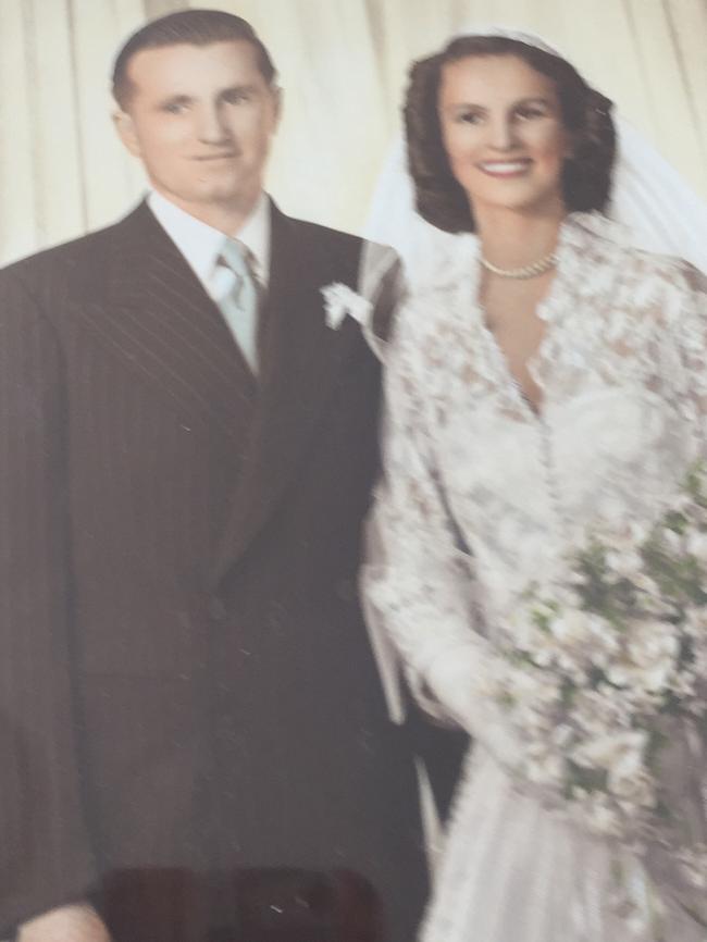 Jenny Barker on her wedding day in 1952.