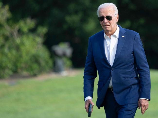 US President Joe Biden walks to the White House in Washington, DC, on July 7, 2024, after attending campaign events in Pennsylvania. Picture: Getty Images