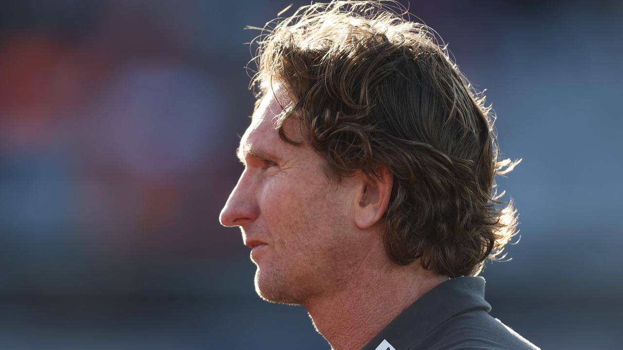 James Hird looks on as assistant coach for the Giants this year. Picture: Mark Metcalfe/AFL Photos