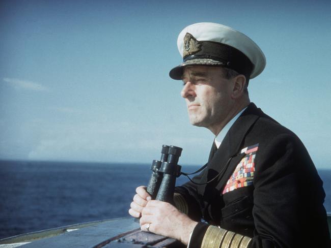 Lord Mountbatten — a war hero, elder statesman and second cousin of Queen Elizabeth II in 1956. Picture: Getty Images