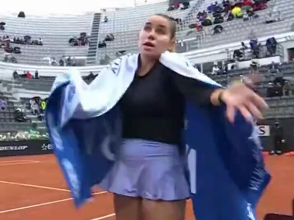 Sofia Kenin in the Italian Open.
