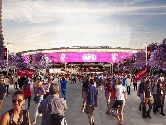 Supplied artist impression of the proposed Gabba redevelopment if Brisbane won the rights to the 2032 Olympic Games