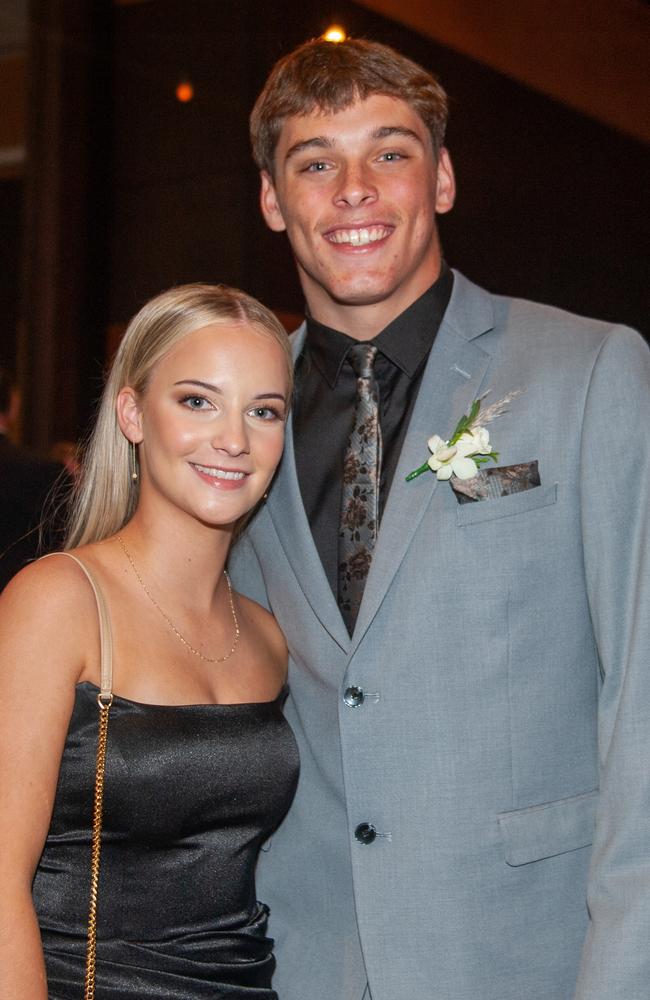 Abigail Vickers and Kai Simon at St Patrick's formal, July 30, 2022. Picture: Michaela Harlow