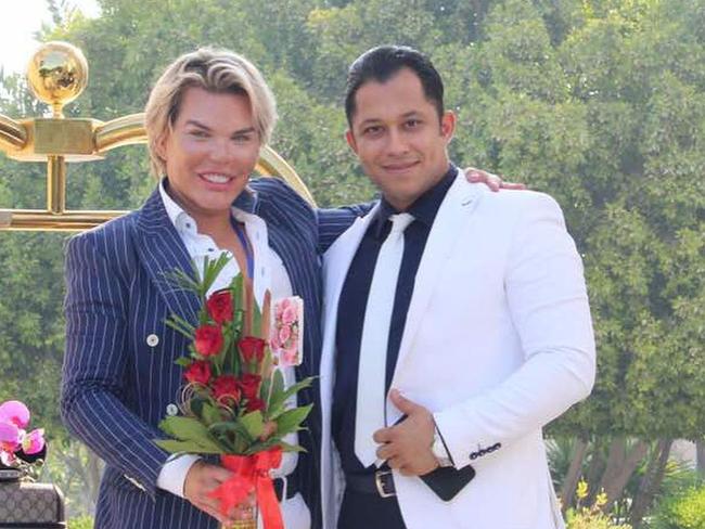 Rodrigo was presented with flowers during his £35k surgery holiday. Picture: Rodrigo Alves/Instagram