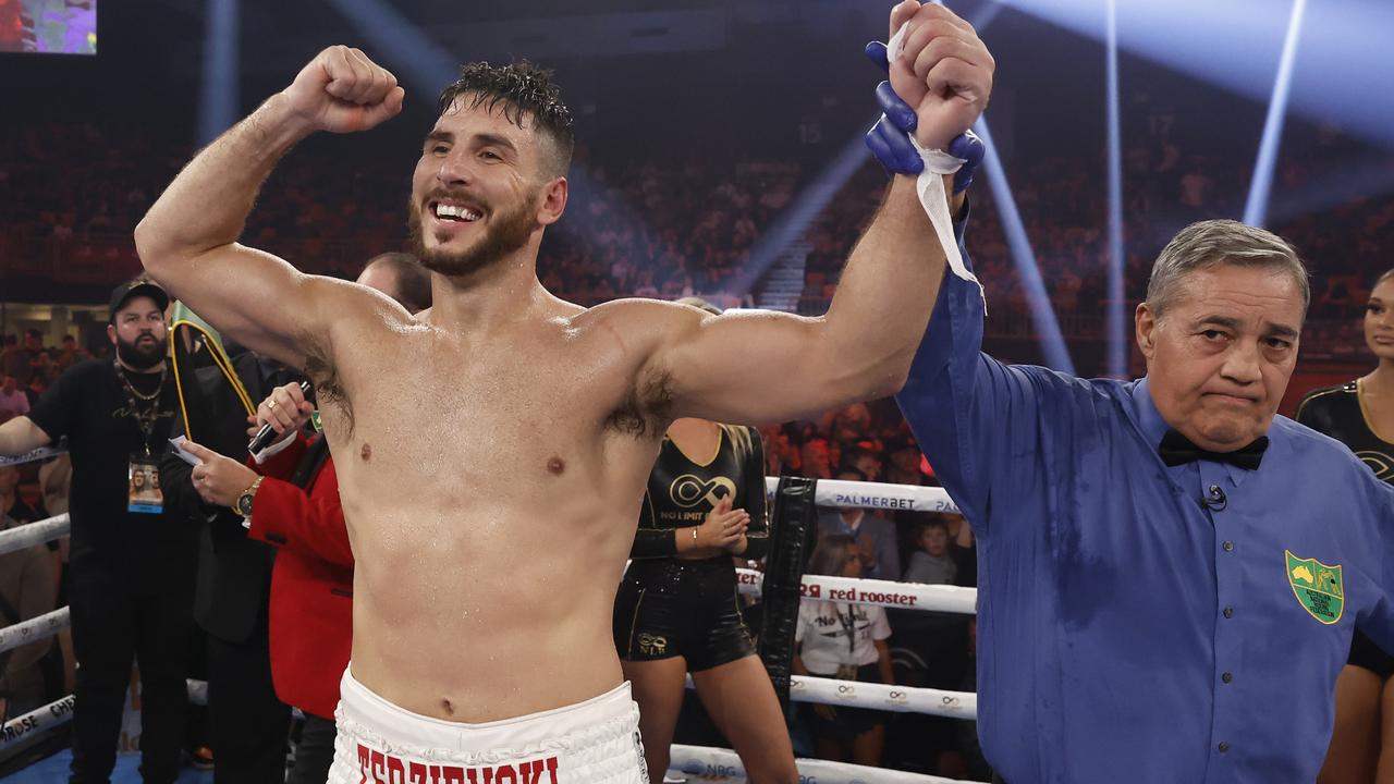 Kris Terzievski celebrates his win. Photo by Mark Evans/Getty Images.