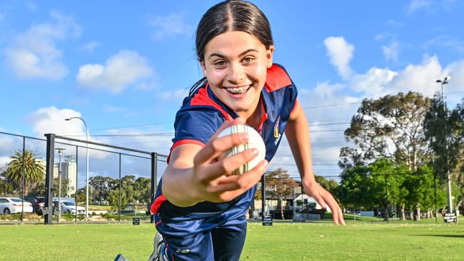 Exciting cricketer and footballer Lillian Thomas. Picture: Brenton Edwards