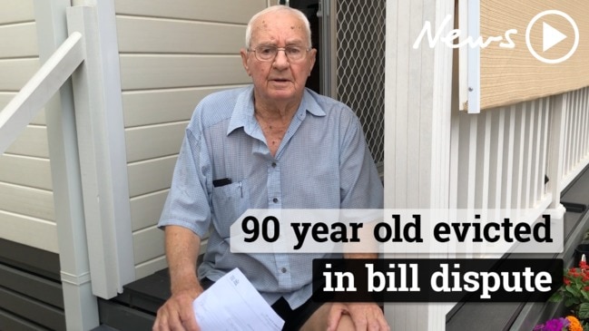 90 year old evicted in bill dispute