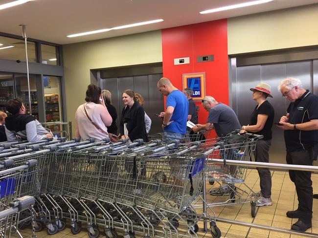Customers in Brunswick, Victoria were allocated tickets for the Dyson. But some shoppers claim they couldn’t exit the lifts because of the crowds.