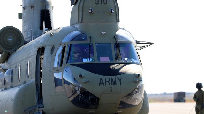 5th Aviation Regiment Boeing pilot instructor Jim Crowe was at the controls of A15-310 'Cowboy' when he clocked-up 3000 flight hours in Chinooks at RAAF Base Townsville. PHOTO: CFN Luke Hollowood