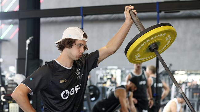 Riley Grundy on Port’s pre-season camp to Maroochydore. Picture: Sarah Reed