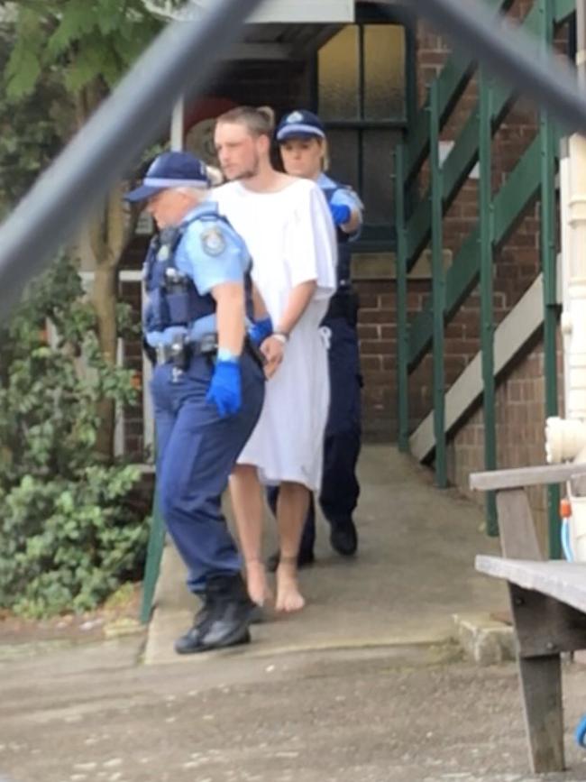 Joshua Watkins was arrested and held in custody at Ryde Police Station overnight. Picture: Twitter/@Tiffgenders