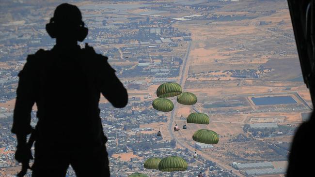 Jordan drops humanitarian aid over the Gaza Strip. Picture: AFP