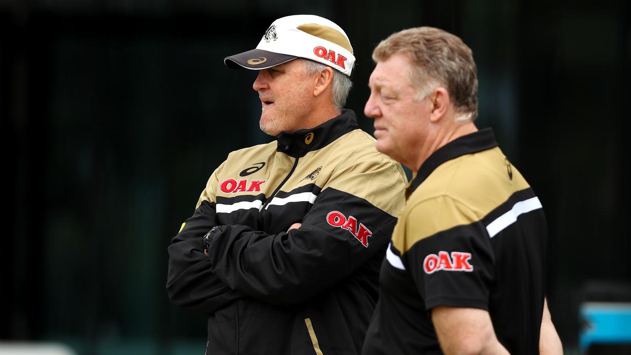 Anthony Griffin and Phil Gould. Picture: Gregg Porteous