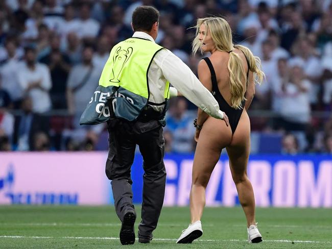 Kinsey Wolanski at the Champions League final. (Photo by JAVIER SORIANO / AFP)