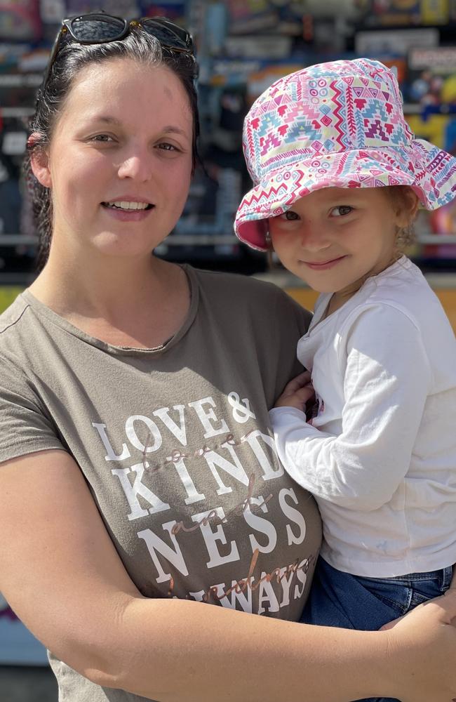 Catherine Thwaite and Marlee Gerovich from Kuttabul. Mackay Show June 15 2022. Picture: Max O'Driscoll.