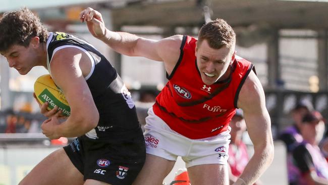 Jacob Townsend’s Essendon future could be on shaky ground as the Bombers look to reshape their list.