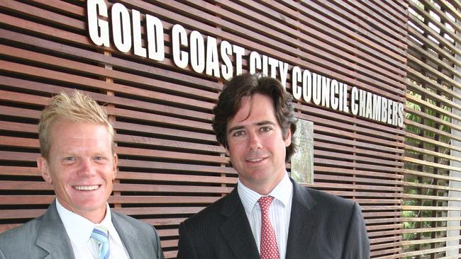 AFL bosse, including Andrew Catterall and Gillon McLachlan met with Gold Coast city leaders ahead of the team being announced.