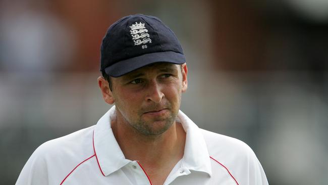 We can’t confirm if Steve Harmison is sucking on a Murray Mint in this picture from the 2009 Ashes series. Picture: AP