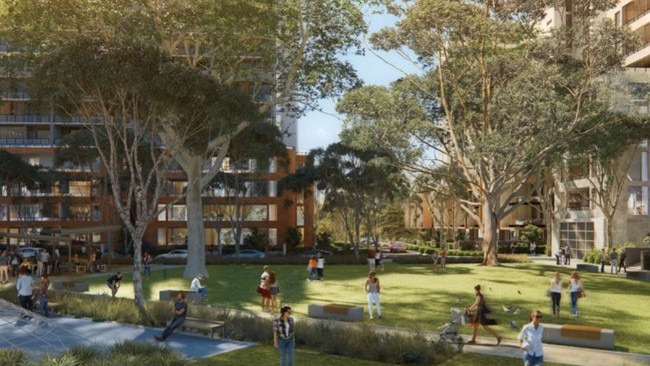 An artist’s impression of the Castle Hill Showground precinct