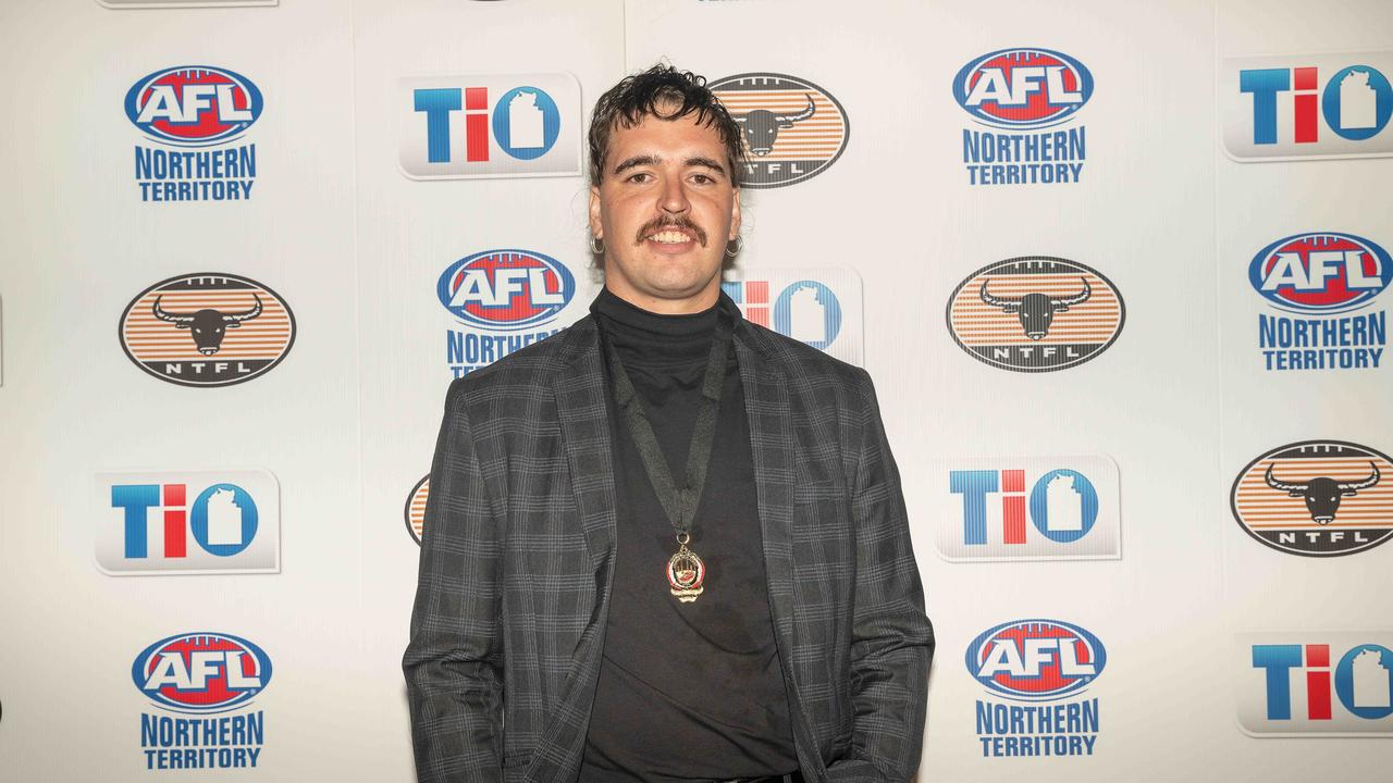 Premier League reserves leading goal kicker Lewis Stanton at the 2022-23 NTFL Nichols Medal night. Picture: Pema Tamang Pakhrin