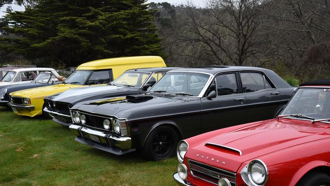 Rare and classical cars on display at the launch of the Longford Grand Prix Expo, which has since been canned. Picture: Alex Treacy