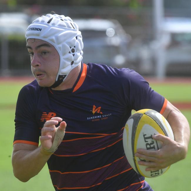 QLD Rugby Union State Championships (17-18 years boys) at the Townsville Sports Precinct. Friday May 23. Sunshine Coast against Metro West. Picture: Evan Morgan
