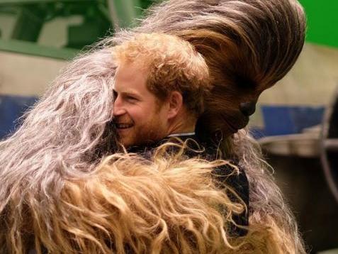 Princes William and Harry visit Star Wars set