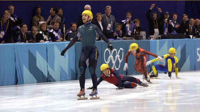 Steven Bradbury’s incredible come from behind gold at the 2002 Winter Olympics.