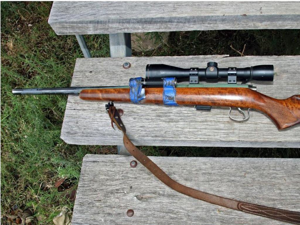 One of the weapons found on the Wieambilla property after the massacre.