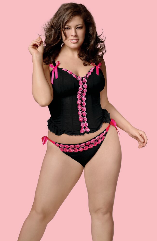 Underwear model ... Ashley Graham in an ad for lingerie brand, Lane Bryant. Picture: Splash