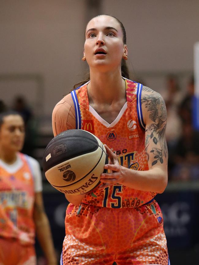 Bendigo Spirit star Anneli Maley. (Photo by Kelly Defina/Getty Images)