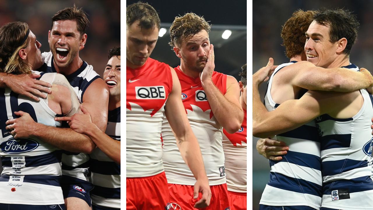 Geelong thumped the Sydney Swans.