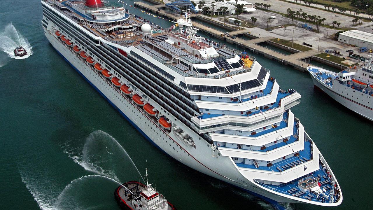 Carnival Glory cruise ship ocean liner in Cape Canaveral, Florida.